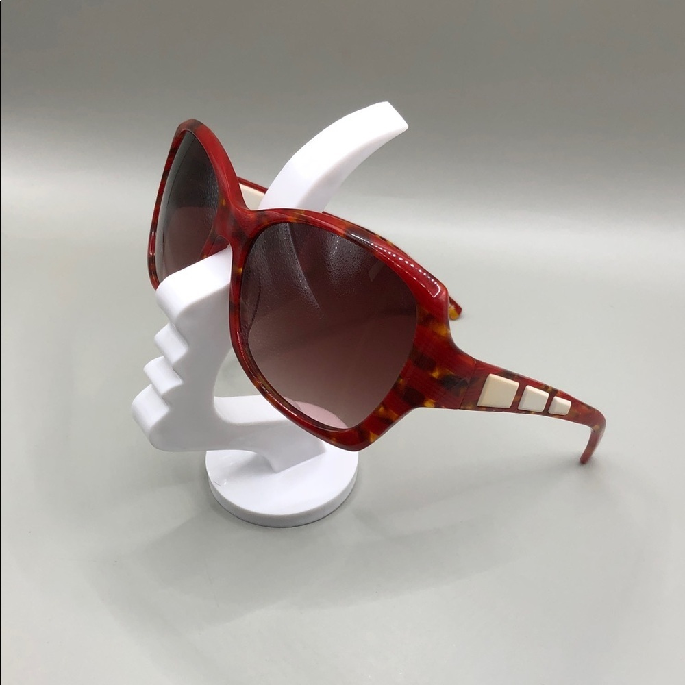 J.F. REY Star Sunglasses 3510 Red White Butterfly Retro Style Textured Temples.
